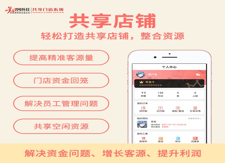 共享茶室系统开发+共享股东分红系统